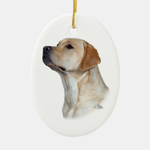 Ornement principal jaune de labrador retriever