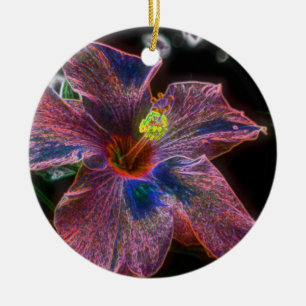 Ornement psychédélique Hibiscus