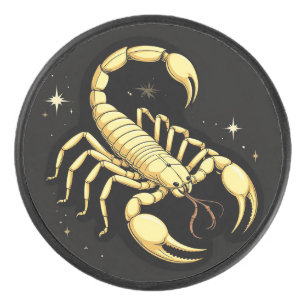 Ornement Puck de Hockey Scorpion Doré Cadeau Zodia