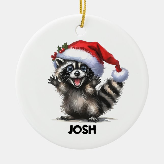 Ornement raccoon amusant (Devant)