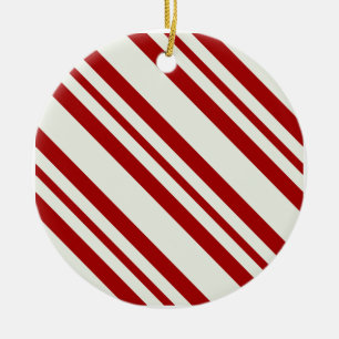 Ornement rayé de Noël de sucre de canne