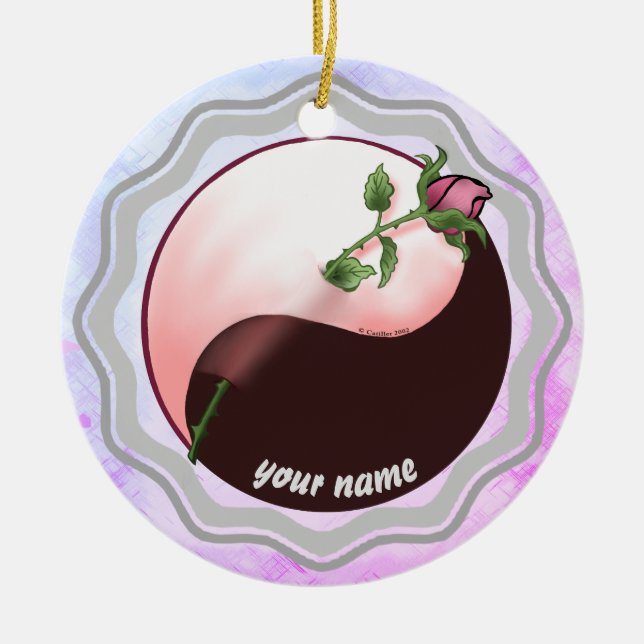 Ornement Red Rose yin yang (Devant)
