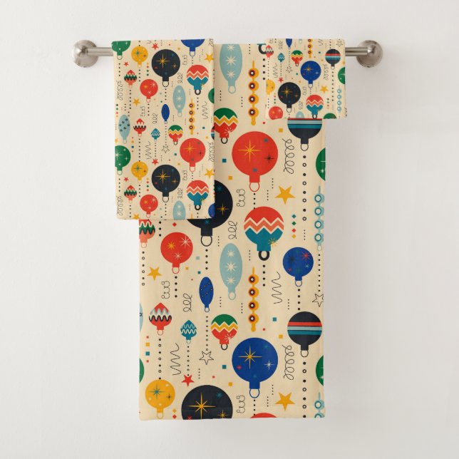 Ornement Retro motif Décor de vacances Beige (En situation)