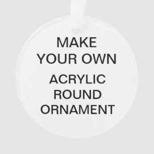 Ornement ROND acrylique fait sur commande d'arbre