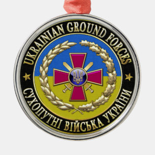 Ornement Rond Argenté [200] Ukrainian Ground Forces