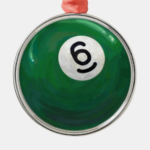 Ornement Rond Argenté 6 balle