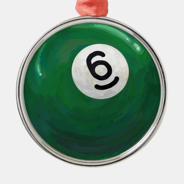 Ornement Rond Argenté 6 balle (Devant)