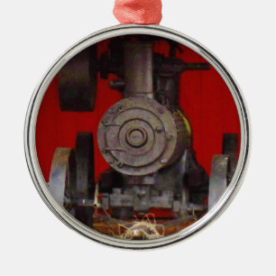 Ornement Rond Argenté Antique Tracer à vapeur