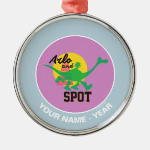 Ornement Rond Argenté Arlo Et Spot Sunset