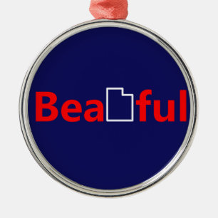 Ornement Rond Argenté Beautiful