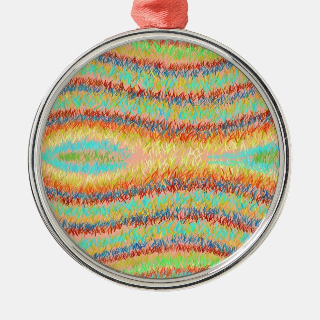 Ornement Rond Argenté Beth (Devant)