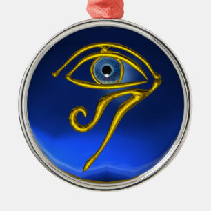 Ornement Rond Argenté BLUE TALISMAN, Sapphire