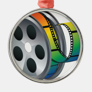 Ornement Rond Argenté Bobine 2 de film