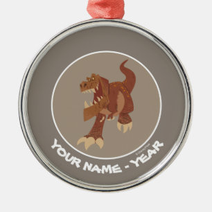 Ornement Rond Argenté Bouton de caractères