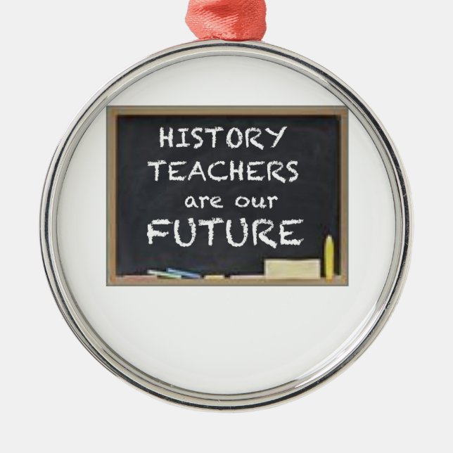 ORNEMENT ROND ARGENTÉ CADEAUX POUR DES PROFESSEURS D'HISTOIRE (Devant)