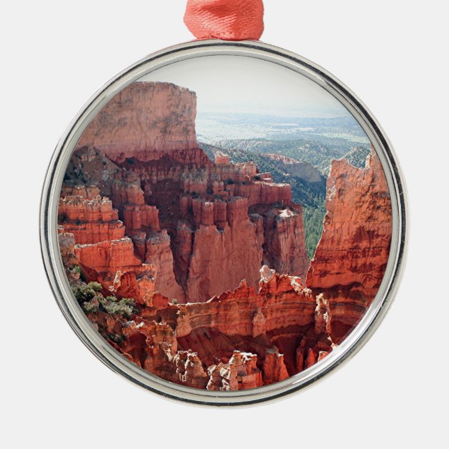Ornement Rond Argenté Canyon de Bryce, Utah, Etats-Unis 5 (Devant)