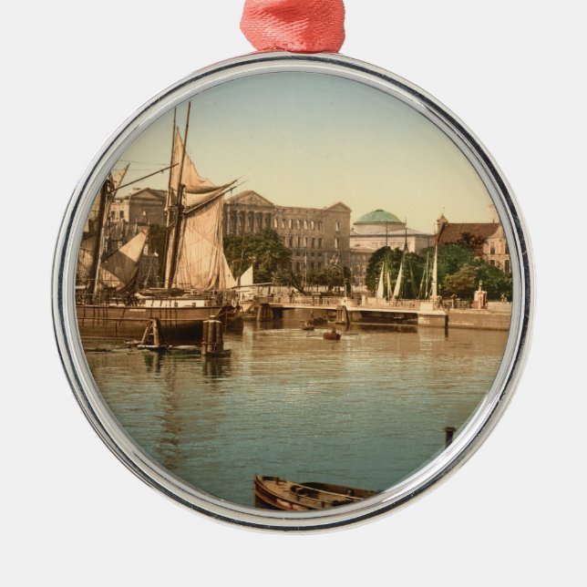 Ornement Rond Argenté Château II, Hillerod, Danemark de Frederiksborg (Devant)