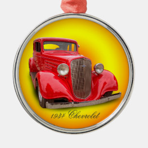 ORNEMENT ROND ARGENTÉ CHEVROLET 1934