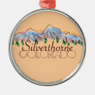 Ornement Rond Argenté Colorado de Silverthorne