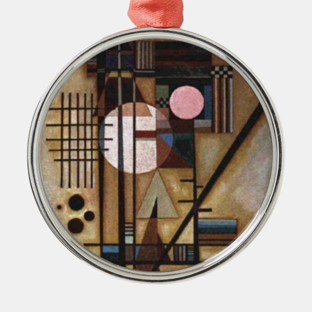 Ornement Rond Argenté Construction adoucie Kandinsky (Devant)
