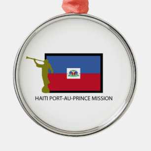 ORNEMENT ROND ARGENTÉ CTR DE LA MISSION LDS DE PORT-AU-PRINCE DU HAÏTI