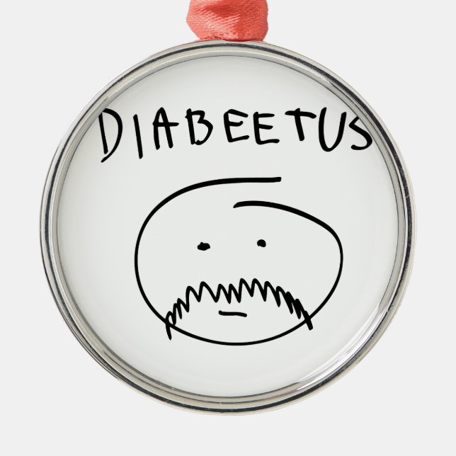 Ornement Rond Argenté Diabeetus (version de croquis) (Devant)