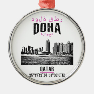 Ornement Rond Argenté Doha