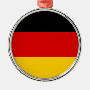 Ornement Rond Argenté Drapeau allemand