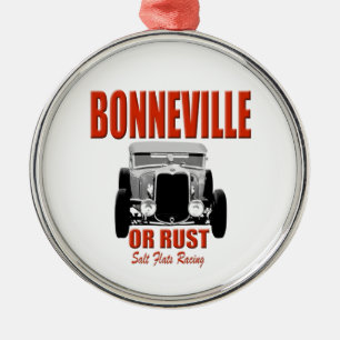 Ornement Rond Argenté emballage d'appartements de sel de Bonneville
