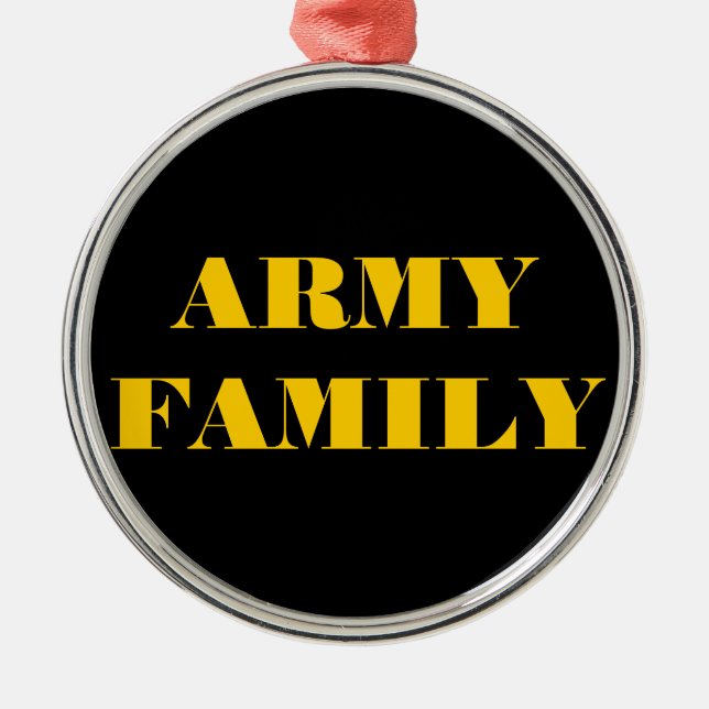 Ornement Rond Argenté Famille de l'Armée de terre (Devant)