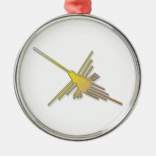 Ornement Rond Argenté Golden Nazca