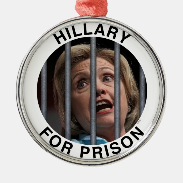 Ornement Rond Argenté Hillary pour la prison (Devant)