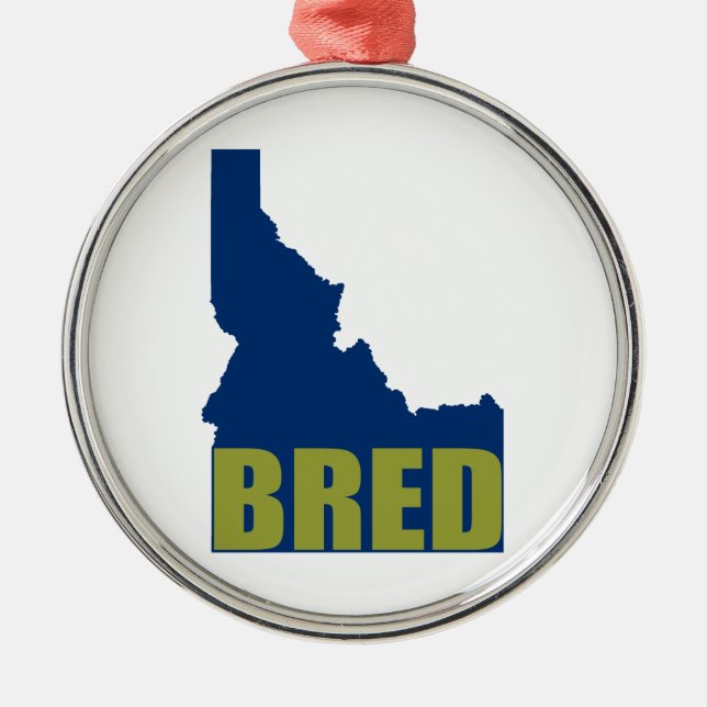 Ornement Rond Argenté Idaho Bred (Devant)