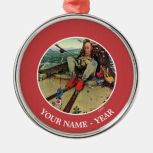 Ornement Rond Argenté Imbécile d'avril, 1945