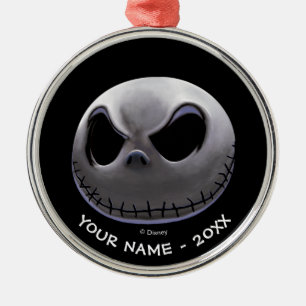 Ornement Rond Argenté Jack Skellington   Maître de Fright