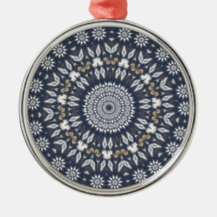 Ornement Rond Argenté Kaleidoscope