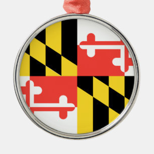 ORNEMENT ROND ARGENTÉ LE MARYLAND