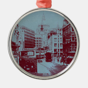 Ornement Rond Argenté Londres Fleet Street