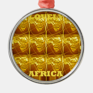 Ornement Rond Argenté Lovely Africa Africa Africa Maps conceptions Art c