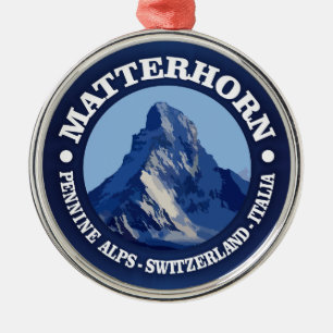 Ornement Rond Argenté Matterhorn (rd)