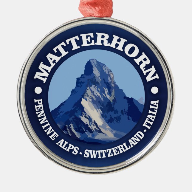 Ornement Rond Argenté Matterhorn (rd) (Devant)