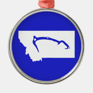 Ornement Rond Argenté Montée de glace Montana