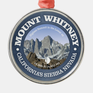 Ornement Rond Argenté Mt Whitney