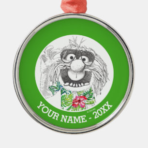 Ornement Rond Argenté Muppets   Animal Dans Une Chemise Hawaiienne Ajout