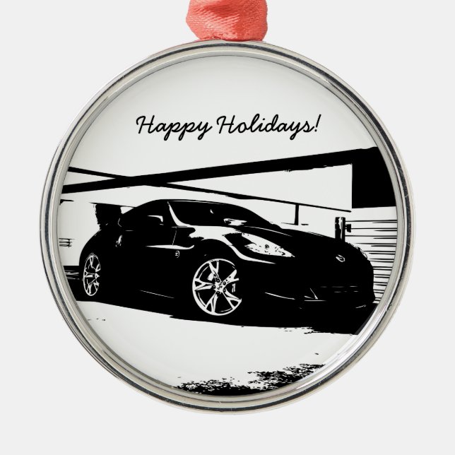 Ornement Rond Argenté Nissan 370Z (Devant)