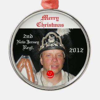 Ornement Rond Argenté Noël de Kielbasa