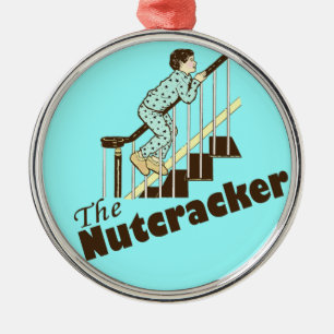 Ornement Rond Argenté Noël drôle