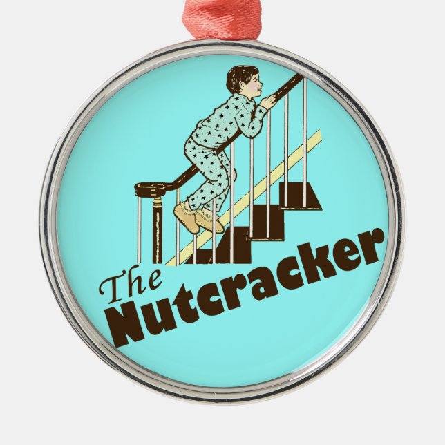 Ornement Rond Argenté Noël drôle (Devant)