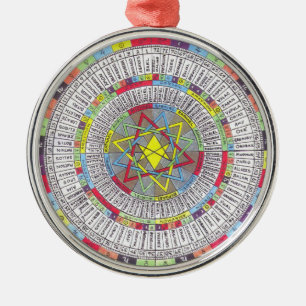 ORNEMENT ROND ARGENTÉ OTA MASTER MANDALA