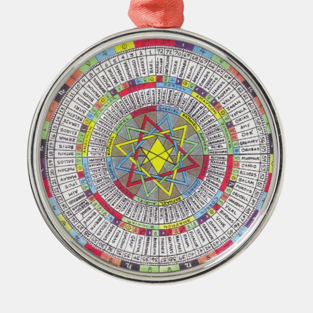 ORNEMENT ROND ARGENTÉ OTA MASTER MANDALA (Devant)